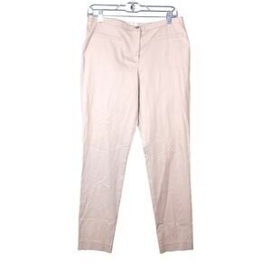 Stefanel Womens Pants Tan Lightweight Mid Rise Straight Work Casual 6